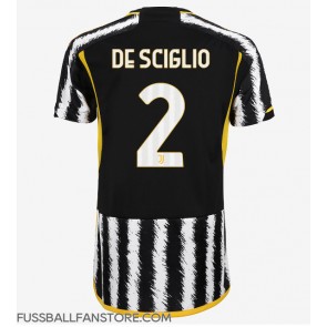 Juventus Mattia De Sciglio #2 Replik Heimtrikot Damen 2023-24 Kurzarm